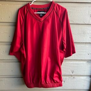 FootJoy FJ Windshirt Mens Large Short Sleeve V-Neck Golf Pullover